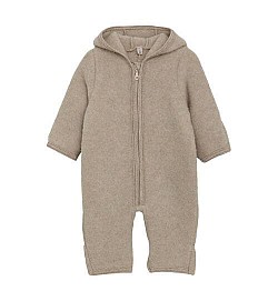 Huttelihut Вълнен мерино гащеризон със заешки ушички - Camel Melange