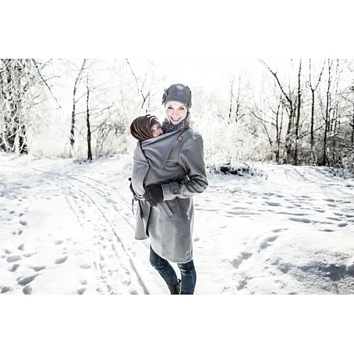 Вълнено палто 3в1 Angel Wings - сиво