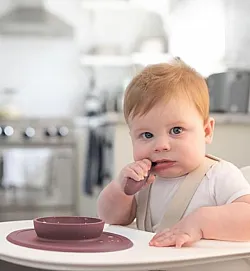 Ezpz - Обучителен сет за хранене 6+ месеца "Първи храни" Mauve