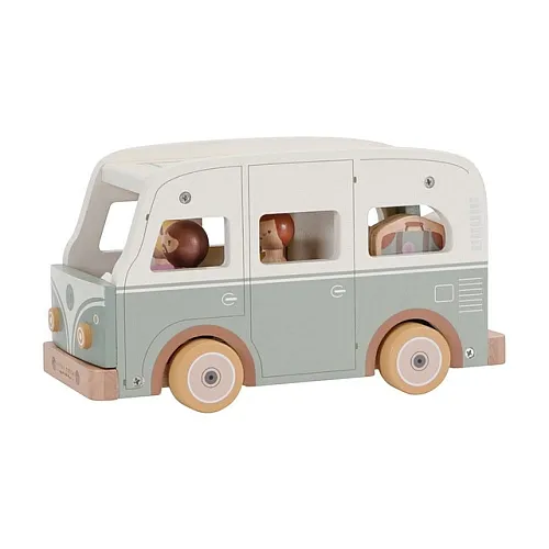 Дървен ретро кемпер с фигурки