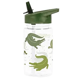 A little lovely company: Бутилка със сламка "Крокодил", 450 мл