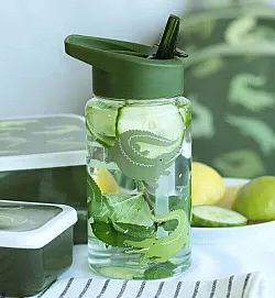 A little lovely company: Бутилка със сламка "Крокодил", 450 мл