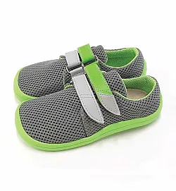 Детски боси обувки Beda mesh - Лайм