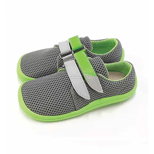 Детски боси обувки Beda mesh - Лайм