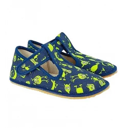 Детски barefoot пантофи BEDA BFN 170020/W - чудовища Детски barefoot пантофи BEDA BFN 170020/W - чудовища