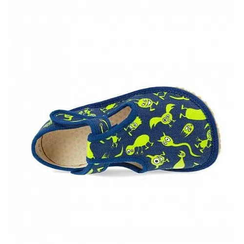 Детски barefoot пантофи BEDA BFN 170020/W - чудовища Детски barefoot пантофи BEDA BFN 170020/W - чудовища