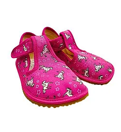 Детски barefoot пантофи BEDA BFN 170020/W - еднорози