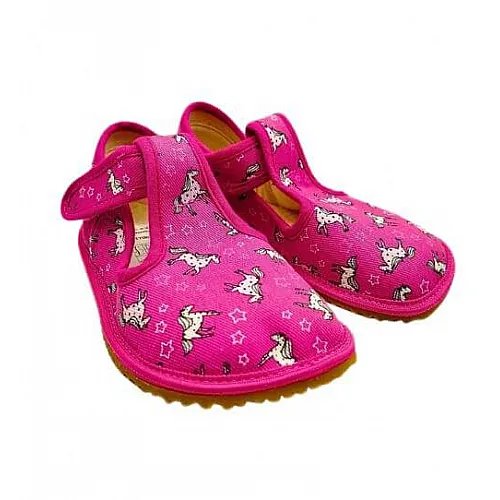 Детски barefoot пантофи BEDA BFN 170020/W - еднорози Детски barefoot пантофи BEDA BFN 170020/W - еднорози