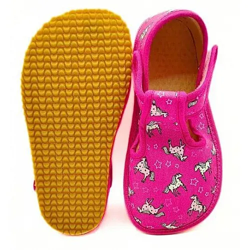 Детски barefoot пантофи BEDA BFN 170020/W - еднорози Детски barefoot пантофи BEDA BFN 170020/W - еднорози