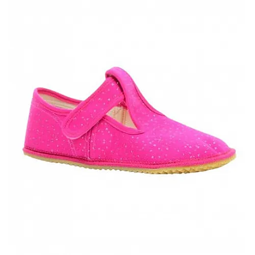 Beda детски боси пантофи - розов брокат