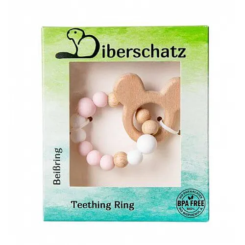 Гризалка с дърво Biberschatz Rosa Maus Teether