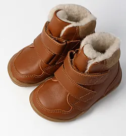 Детски боси обувки Blifestyle, Gibbon с вълна - лешник