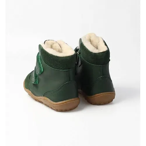 Детски боси обувки Blifestyle, Gibbon с вълна -  горско зелено