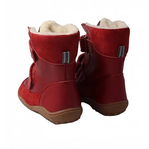 Blifestyle детски боси обувки, Pekari с вълна - червено