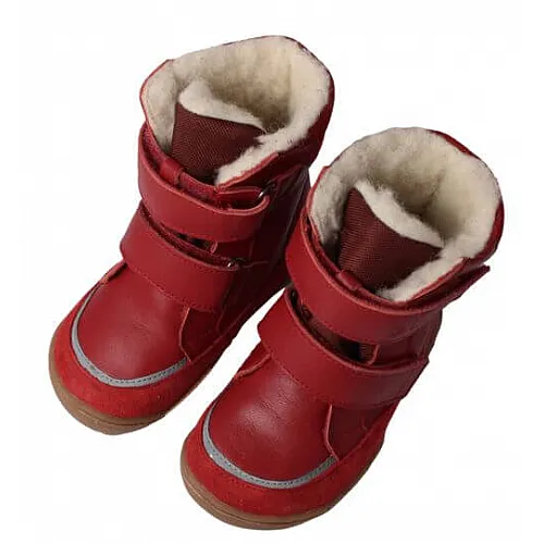 Blifestyle детски боси обувки, Pekari с вълна - червено