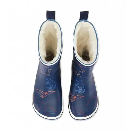 Гумени ботуши Bundgaard Classic, с топла подплата, широки- динозаври