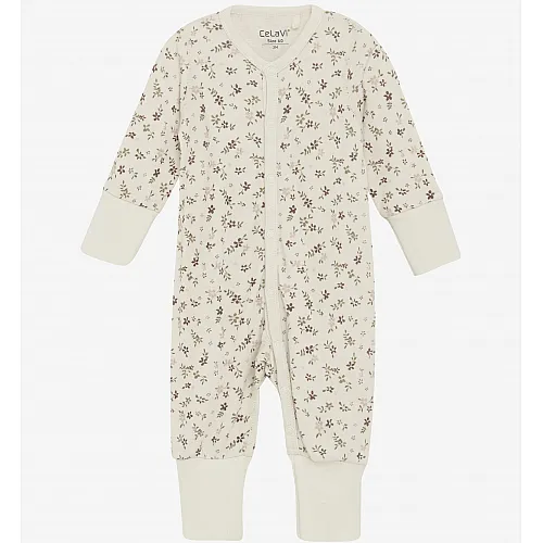 CeLaVi вълнен гащеризон за игра и сън - Marron