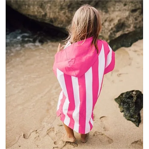 Dock and Bay - Бързосъхнещо детско пончо - Phi Phi Pink S (86х65см)