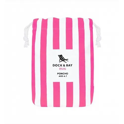 Dock and Bay - Бързосъхнещо детско пончо - Phi Phi Pink S (86х65см)