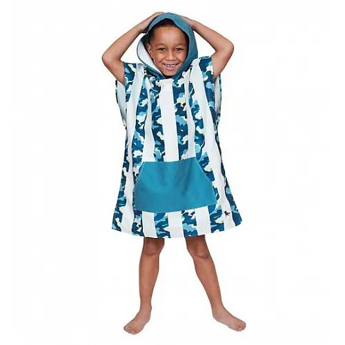 Dock and Bay - Бързосъхнещо детско пончо - Cool Camo