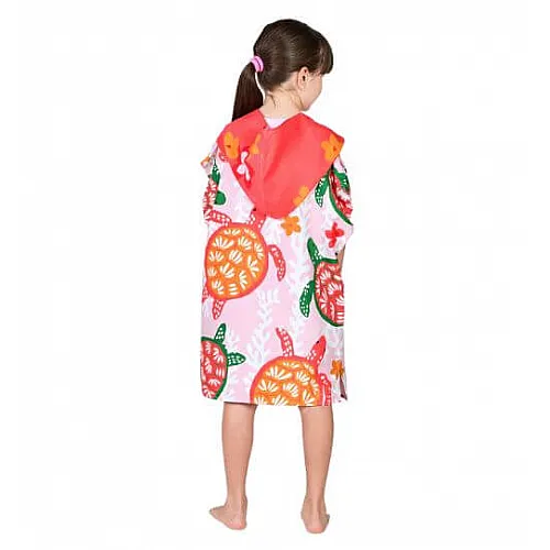 Dock and Bay - Бързосъхнещо детско пончо - Turtley Tropical