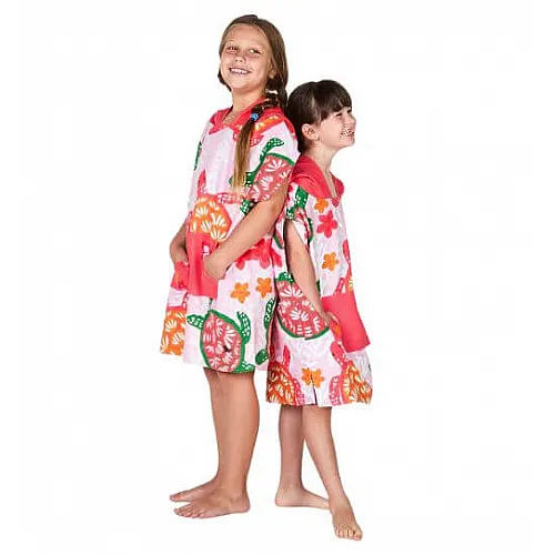 Dock and Bay - Бързосъхнещо детско пончо - Turtley Tropical