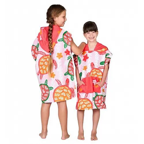 Dock and Bay - Бързосъхнещо детско пончо - Turtley Tropical