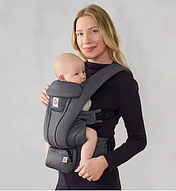 Ергономична раница Ergobaby Omni Deluxe, Graphite Grey - Mesh