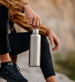 Стоманена бутилка EQUA Timeless Steel 600мл