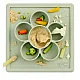 EZPZ: 2 в 1 силиконова чинийка за храна и игра с вакуумна подложка - Mini Play Mat Sage