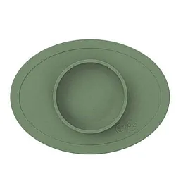 EZPZ Силиконова обучителна купа за хранене 6+ месеца Tiny Bowl Olive