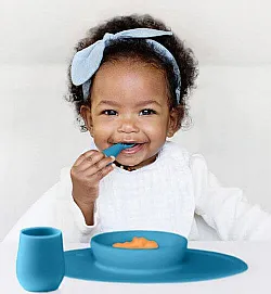 Ezpz - Обучителен сет за хранене 6+ месеца "Първи храни" Blue