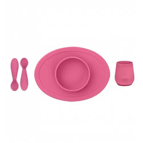 Ezpz - Обучителен сет за хранене 6+ месеца "Първи храни" Pink