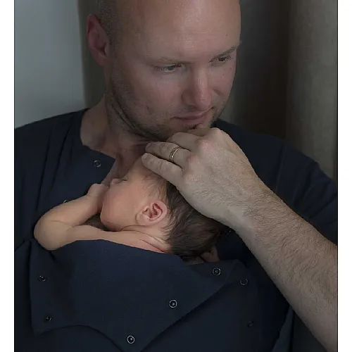 Тениска кенгуру грижа Fun2BeMum - тъмно син