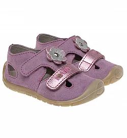 Fare Bare, детски боси сандали за прохождане - цвете