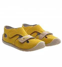 Fare Bare, детски боси сандали за прохождане - жълто