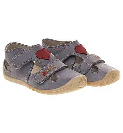 Fare Bare, детски боси сандали за прохождане, сърце