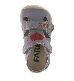 Fare Bare, детски боси сандали за прохождане, сърце