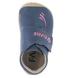 Fare Bare, детски боси обувки за прохождане, синьо с розово