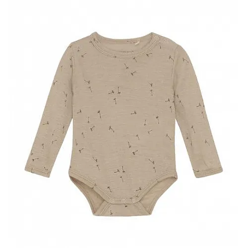Fixoni боди - мериносова вълна и коприна Light Taupe