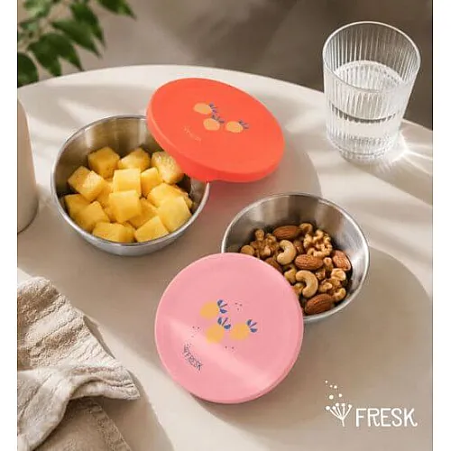 Fresk: Комплект от 2 кутии за храна със силиконов капак - Summer Fruit Fresk: Комплект от 2 кутии за храна със силиконов капак - Summer Fruit