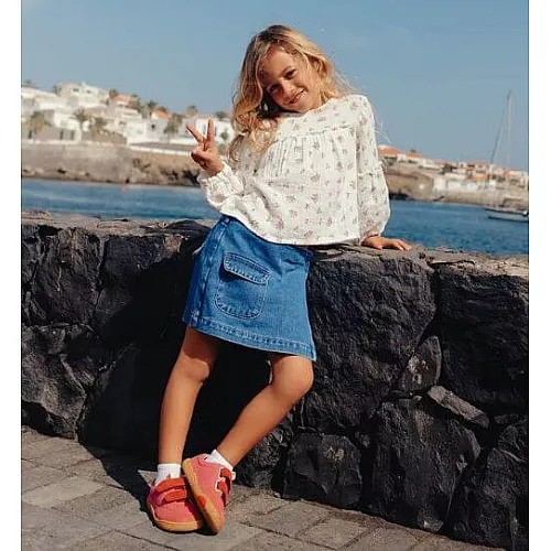 Детски боси обувки Groundies Amsterdam Kids - розово