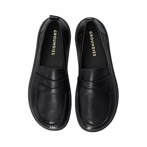  Боси обувки лоуфъри мокасини Groundies Brisbane черно
