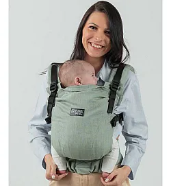 Ергономична раница Isara The One - Sage green , лен 