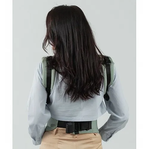 Ергономична раница Isara The One - Sage green , лен 