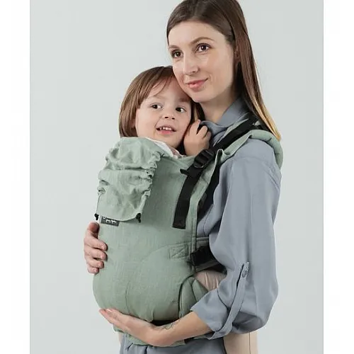 Ергономична раница Isara The One - Sage green , лен 