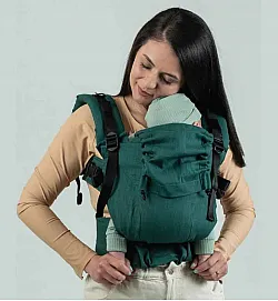 Ергономична раница Isara The One - Evergreen , лен 