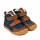 Детски боси боти Koel4kids Kasi Wool Navy/Brown с вълна