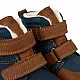 Детски боси боти Koel4kids Kasi Wool Navy/Brown с вълна