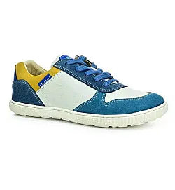 Боси обувки Koel Date Suede - синьо и жълто, nappa кожа